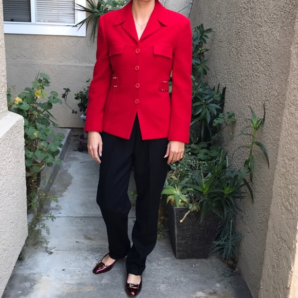 Vintage red Vertigo wool jacket - Picture 2 of 8